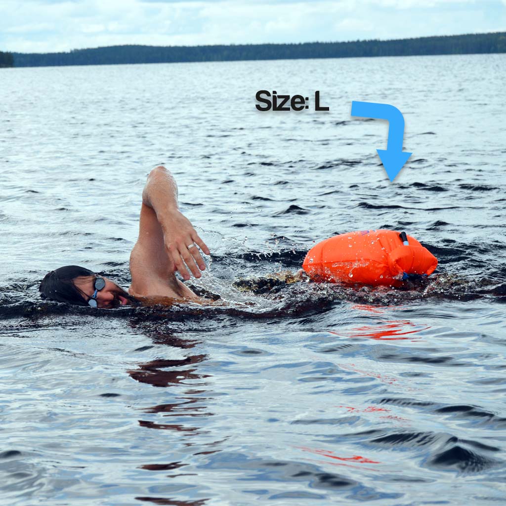 Iso 12 litran uimapoiju kuivapussilla
