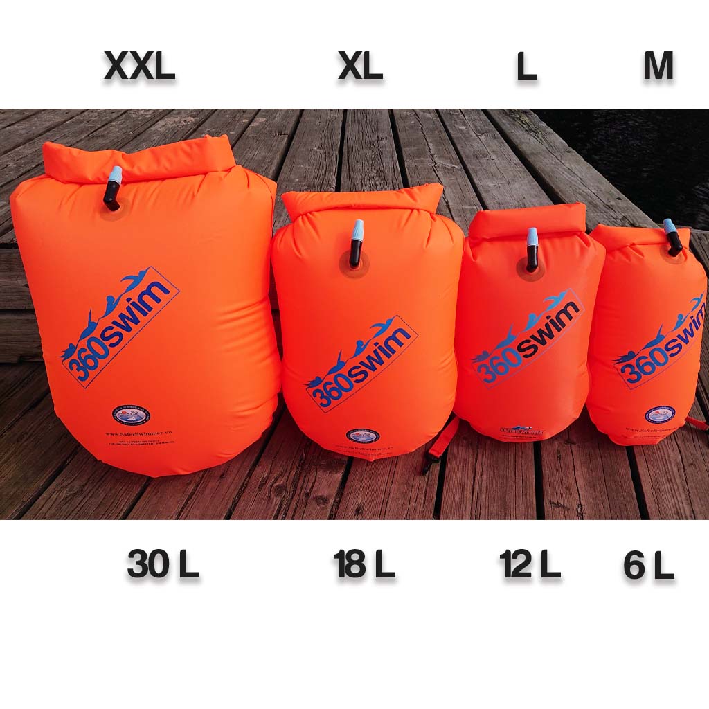 swim buoy dry bag in many sizes