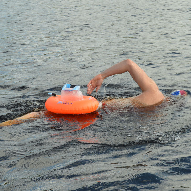 grab bag buoy towed behind swimmer