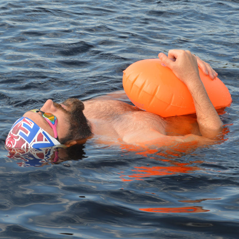 resting on water with a tow float