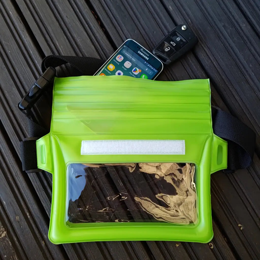 green waist bag for your phone